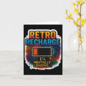 Carte "retro Recharge - Chargement mental..." (Fleur jaune)