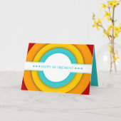 Carte rétro-retraite heureuse (Fleur jaune)