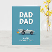 Carte Retro Rocket Dads Day Card (Fleur jaune)