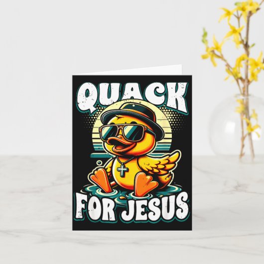 Carte Retro Rubber Duck Christian Rubber Ducky Quacks Fo (Fleur jaune)