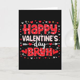 Carte Rétro Saint-Valentin Bruh Meme Cœur Garçons Filles
