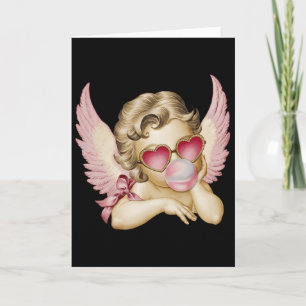 Carte Rétro Saint-Valentin Cœur Célibataire Cupidon Souf