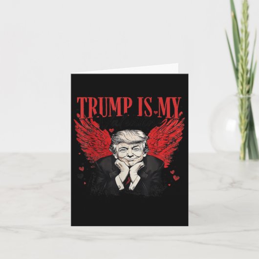 Carte Retro Saint-Valentin Trump est mon Valentin Drôle (Devant)