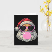 Carte Retro Santa With Heart Gles Bubblegum Christmas Gi (Fleur jaune)