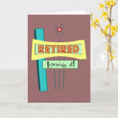 Carte Rétro "s'est retiré" et "l'aimant " (Fleur jaune)