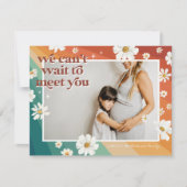 Carte Retro Seventies Boho | Grossesse photo (Devant)