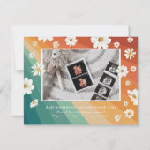 Carte Retro Seventies Boho | Grossesse photo (Dos)