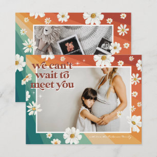 Carte Retro Seventies Boho   Grossesse photo