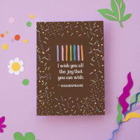 Retro Shakespeare Citation Gâteau au chocolat Anni