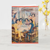 Carte Retro Shanghai Advertising Mahjong Game  (Fleur jaune)