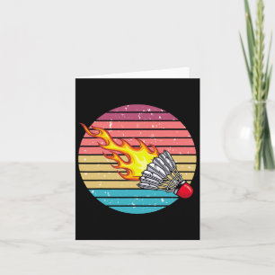 Carte Retro Shutt Amusant Badminton Sports Player Coach