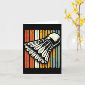 Carte Retro Shuttle Joueur Badminton (Fleur jaune)