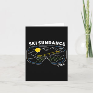 Carte Retro Ski Sundance Utah Us Ski Resort Ski Snowboar