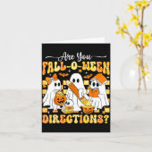 Carte Rétro sont automne ô ween directions professeur ha (Fleur jaune)