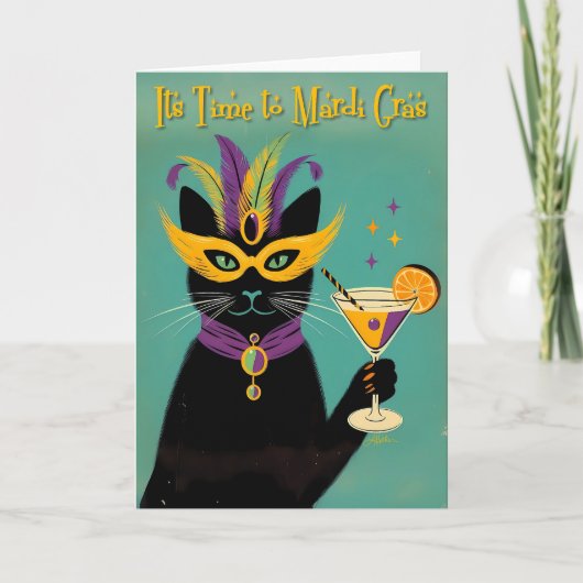 Carte Rétro Sophisticats C'est l'heure du Martini de Mar (Devant)