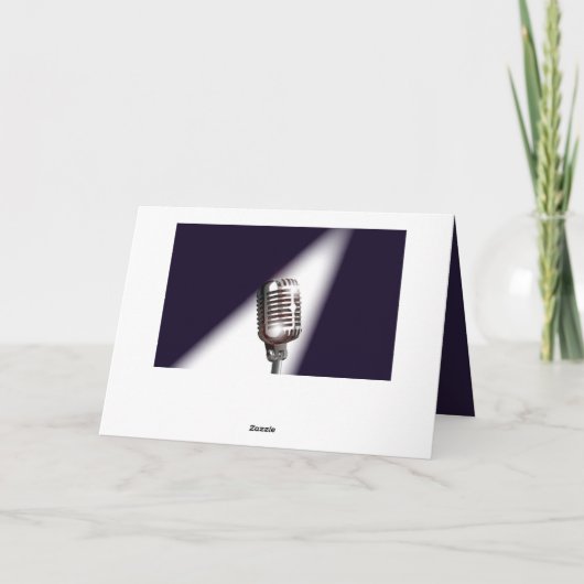 Carte Rétro stage microphone (Dos)