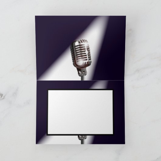 Carte Rétro stage microphone (Intérieur)