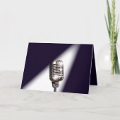 Carte Rétro stage microphone (Devant)