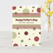 Carte Retro Stepson Happy Fête des pères (Fleur jaune)