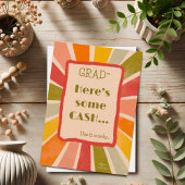 Carte Retro Stylish Funny Grad Cash Quote