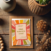 Carte Retro Stylish Funny Grad Homework