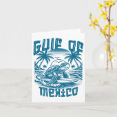 Carte Retro Summer Gulf Of Mexico Forever Turtle Beach G (Fleur jaune)