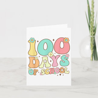 Carte Rétro Super 100 Jours Joyeux 100E Jour De L'École 