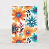 Carte Retro Super 21e anniversaire de la Flower Power (Dos)