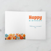 Carte Retro Super 60e anniversaire Flower Power (Intérieur)