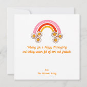 Carte Rétro Super Daisy Citrouille Hippie Thanksgiving (Dos)