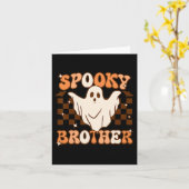 Carte Retro Super Halloween Ghost Éffrayant Brother Cost (Fleur jaune)