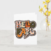 Carte Retro Super Hello Automne Vibes Lightning Bol (Fleur jaune)