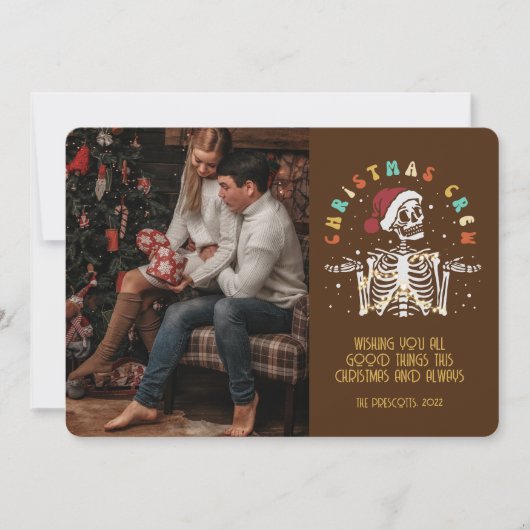Carte Retro Super Photo Christmas Skeleton Crew (Devant)