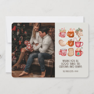 Carte Retro Super Photo Cookies de Noël Café