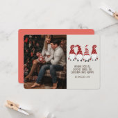 Carte Retro Super Photo Gnomes de Noël (Devant/Arrière en situation)