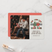 Carte Retro Super Photo Noël Chocolat chaud Météo (Devant/Arrière en situation)