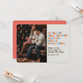 Carte Retro Super Photo Noël Drôle Dit (Devant/Arrière en situation)