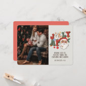 Carte Retro Super Photo Noël Père Noël Jolly AF (Devant/Arrière en situation)