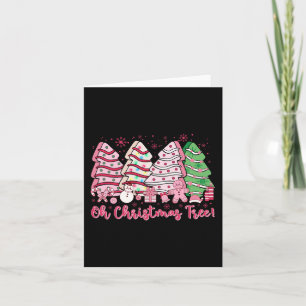 Carte Retro Super rose Oh Noël Arbre gâteaux Debbie C