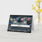 Carte Retro T3 Audiotape 50e anniversaire recto-verso No (Fleur jaune)