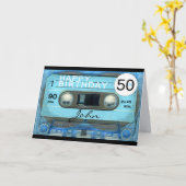 Carte Retro T4 Audiotape 50e anniversaire recto-verso No (Fleur jaune)