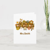 Carte Retro Teacher Card (Devant)