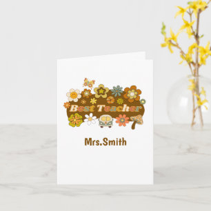 Carte Retro Teacher Card