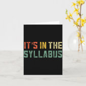 Carte Retro Tenure Professor Its In The Syllabus College (Fleur jaune)