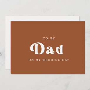 Carte Retro Terracotta À mon père le jour de mon mariage