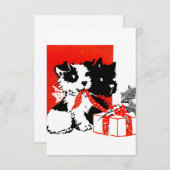 Carte Retro Terrier et Scotty Dogs (Devant / Derrière)