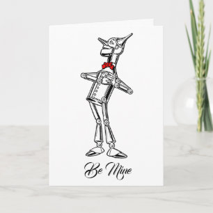 Carte Retro Tin Man Red Bow Cravate Votre Texte