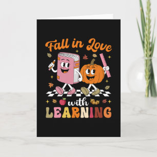 Carte Retro Tombez Amoureux De L'apprentissage Automne C