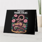 Carte Rétro Trans Pride Trans Right Protège les Trans Fo (Devant)