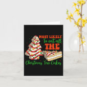 Carte Rétro Très Probable De Manger Tout L'Arbre De Noël (Fleur jaune)